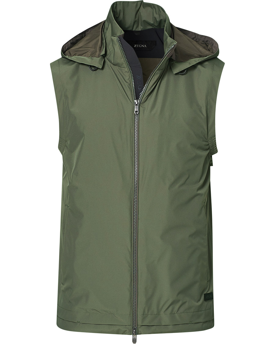 Herren | Jacken | Z Zegna | Hooded Microfiber Vest Olive