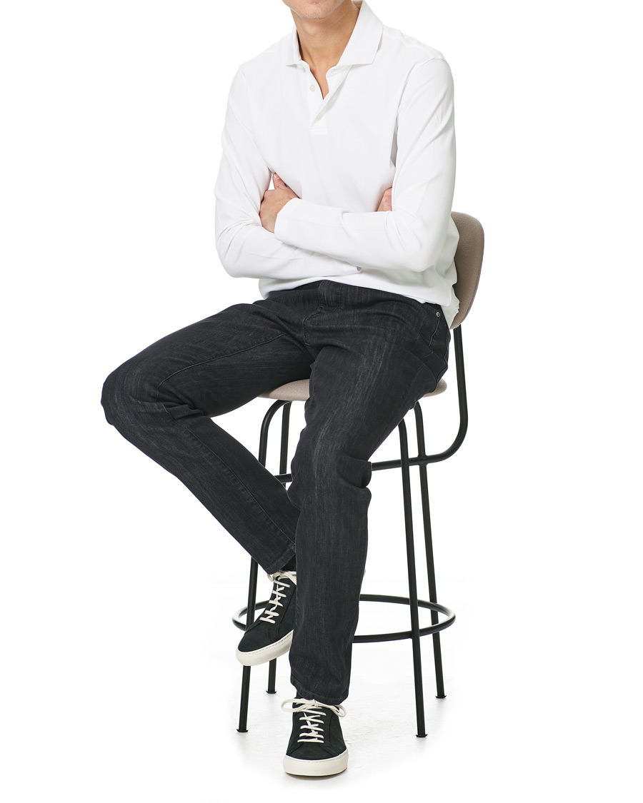 Herren | Pullover | Z Zegna | Stretch Piquet Long Sleeve Polo White