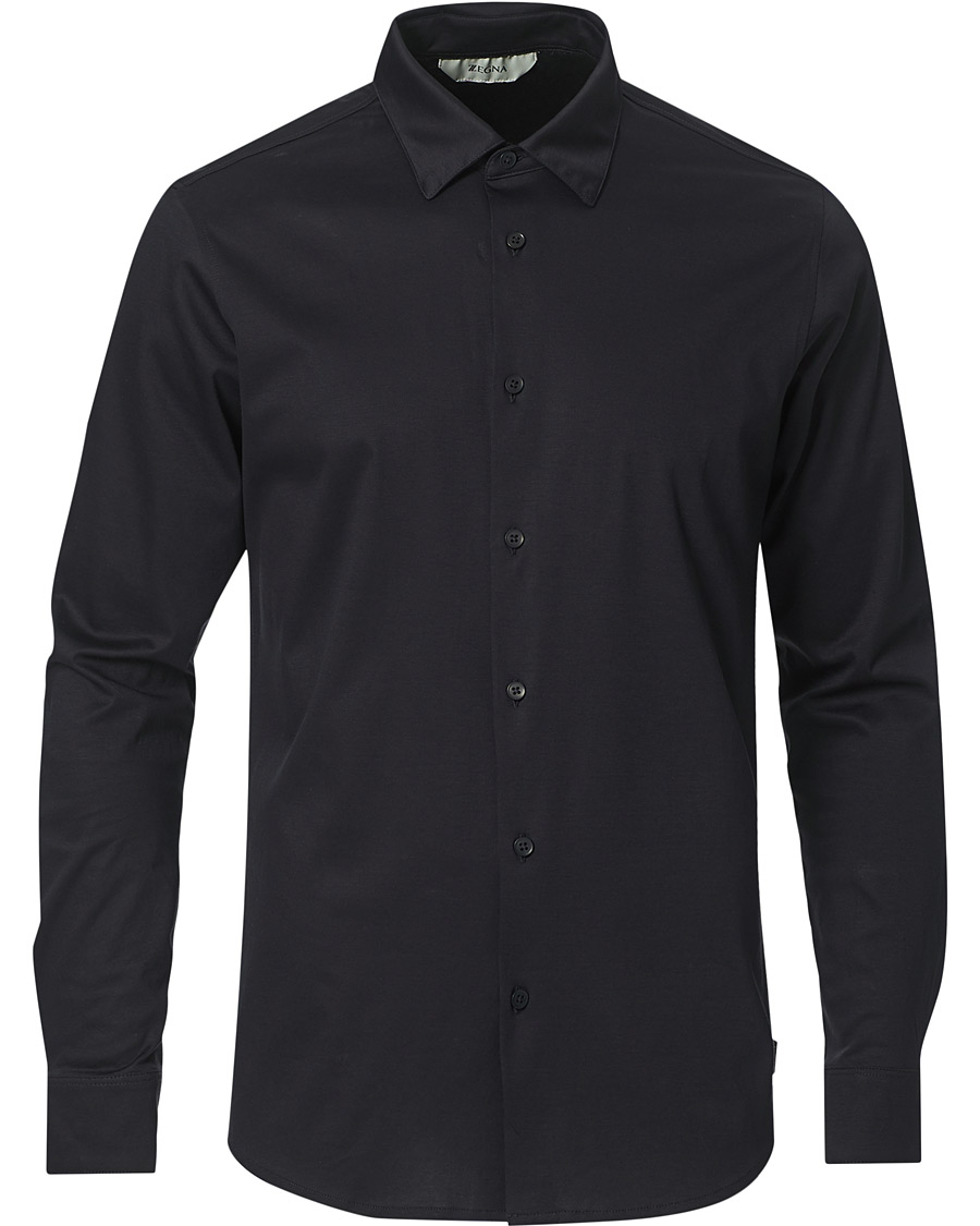 Herren | Hemden | Z Zegna | Soft Jersey Shirt Navy