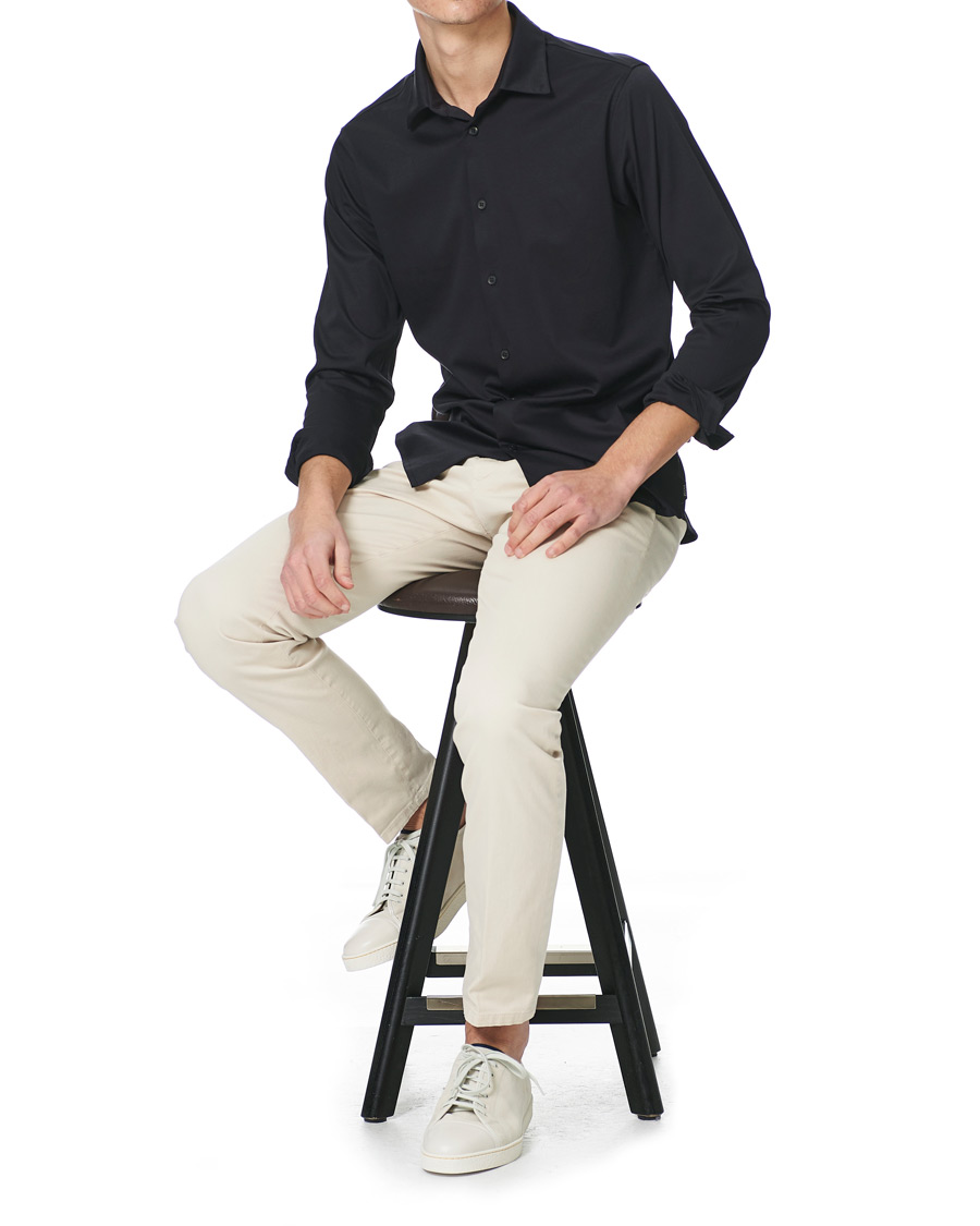 Herren | Hemden | Z Zegna | Soft Jersey Shirt Navy