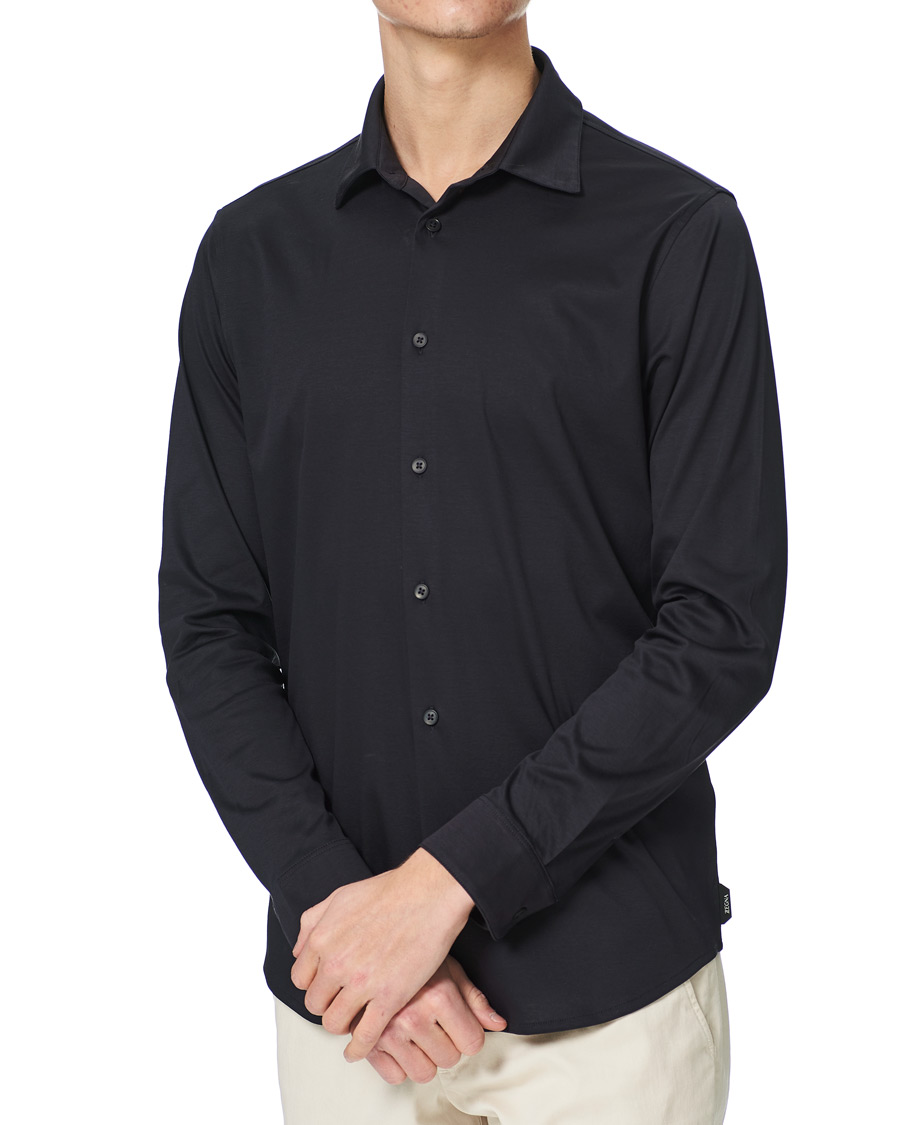Herren | Hemden | Z Zegna | Soft Jersey Shirt Navy