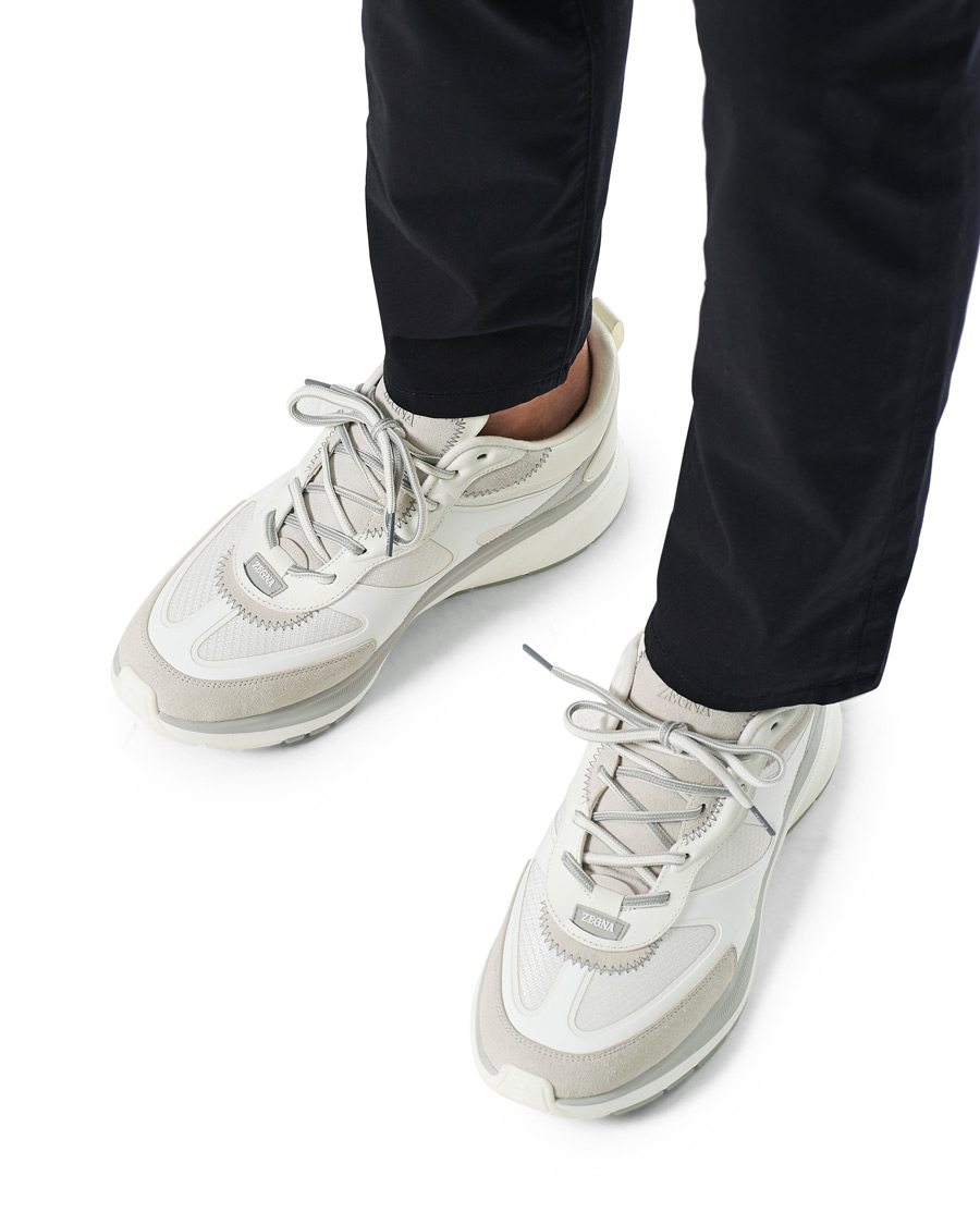Herren | Z Zegna Recycled Running Sneakers White | Z Zegna | Recycled Running Sneakers White