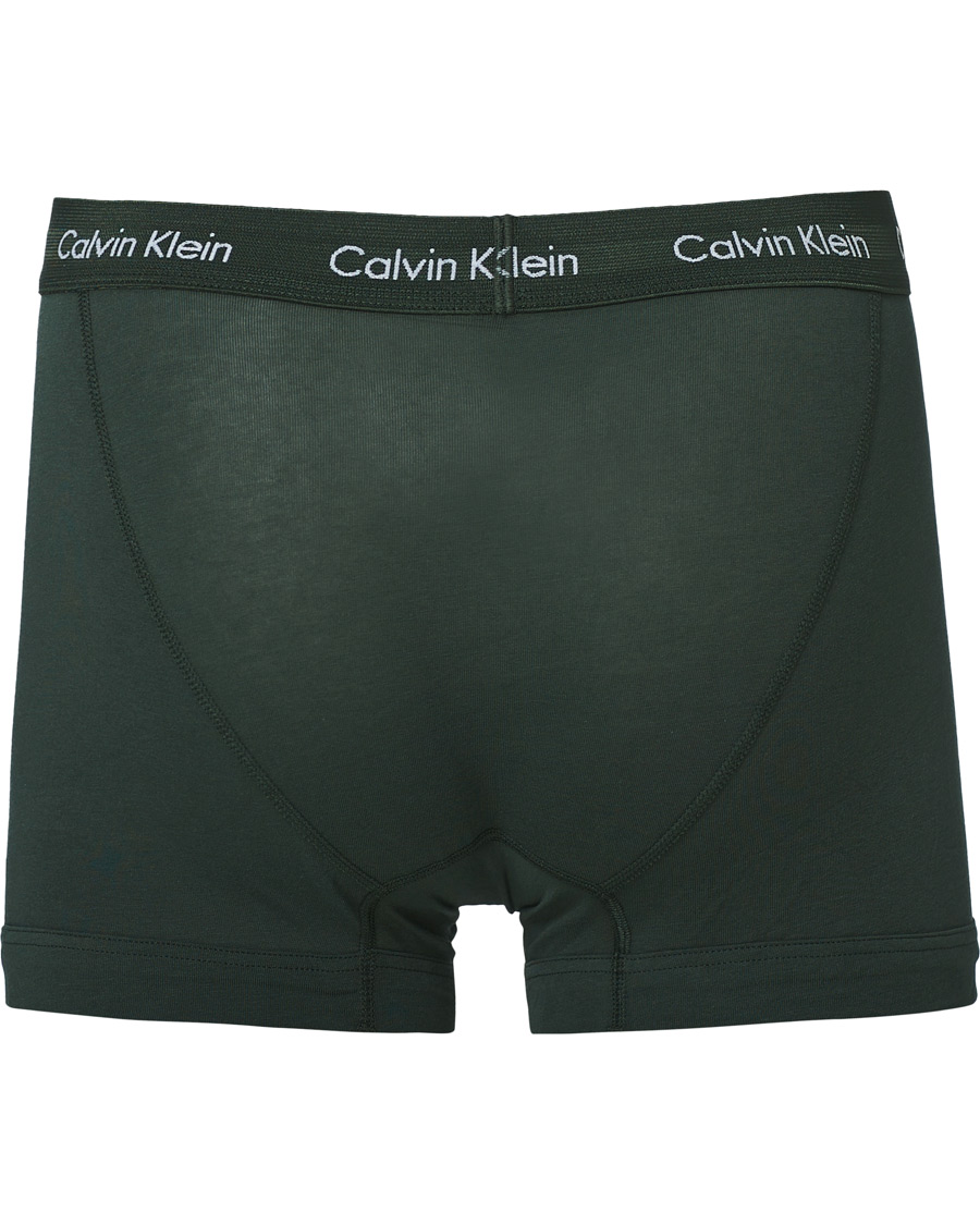 Herren | Unterwäsche | Calvin Klein | Cotton Stretch Trunk 3-Pack Green/Grey/Blue