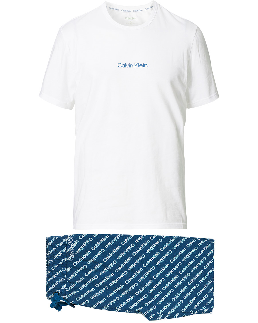 Herren | Schlafanzüge & Bademäntel | Calvin Klein | Short Pyjama Set White/Navy
