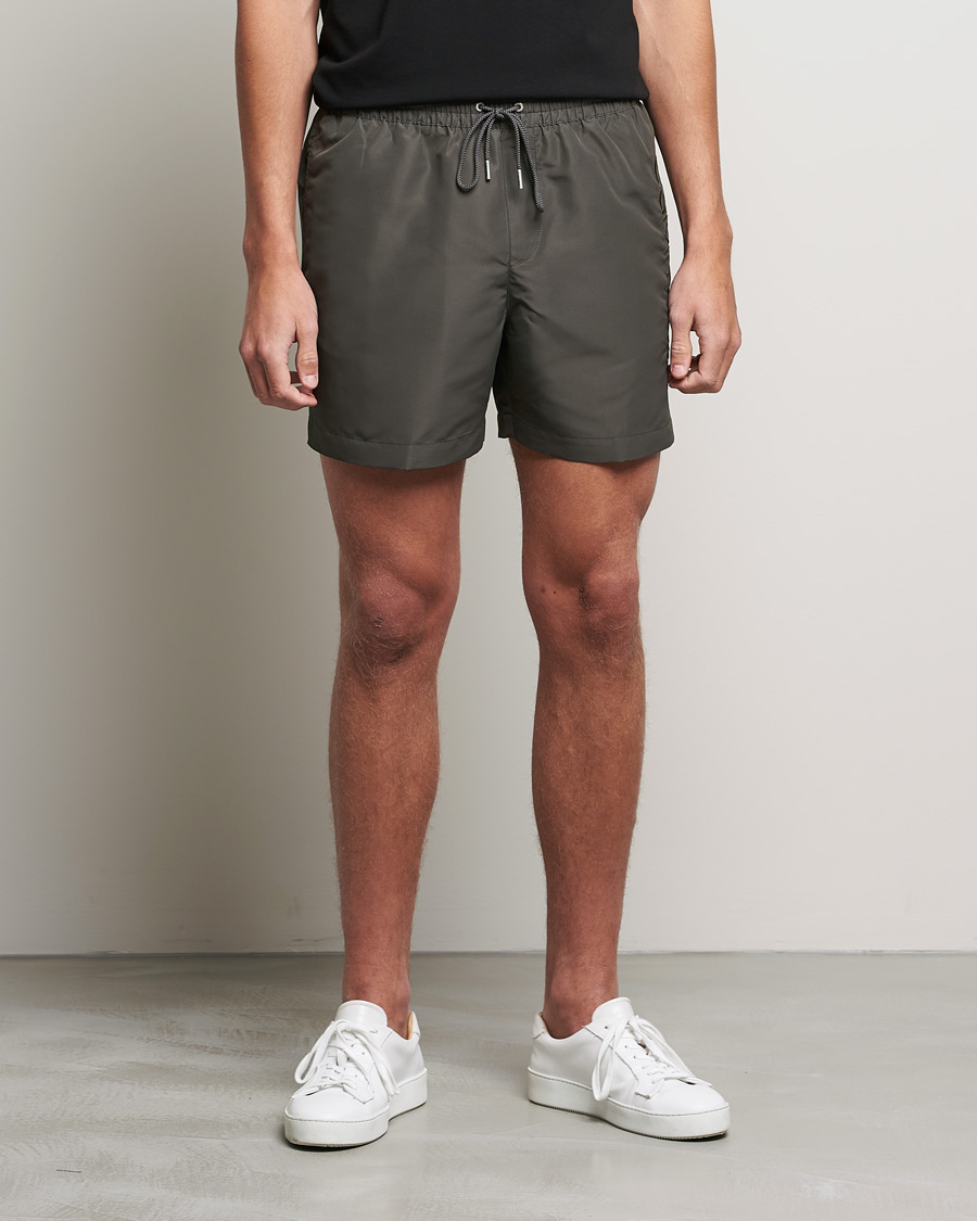 Herren | Badehosen | Calvin Klein | Tonal Logo Drawstring Swimshorts Industrial Grey