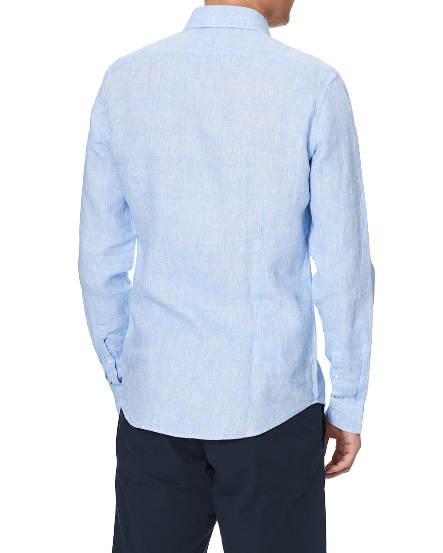 Herren | Hemden | Calvin Klein | Slim Fit Linen Shirt Blue