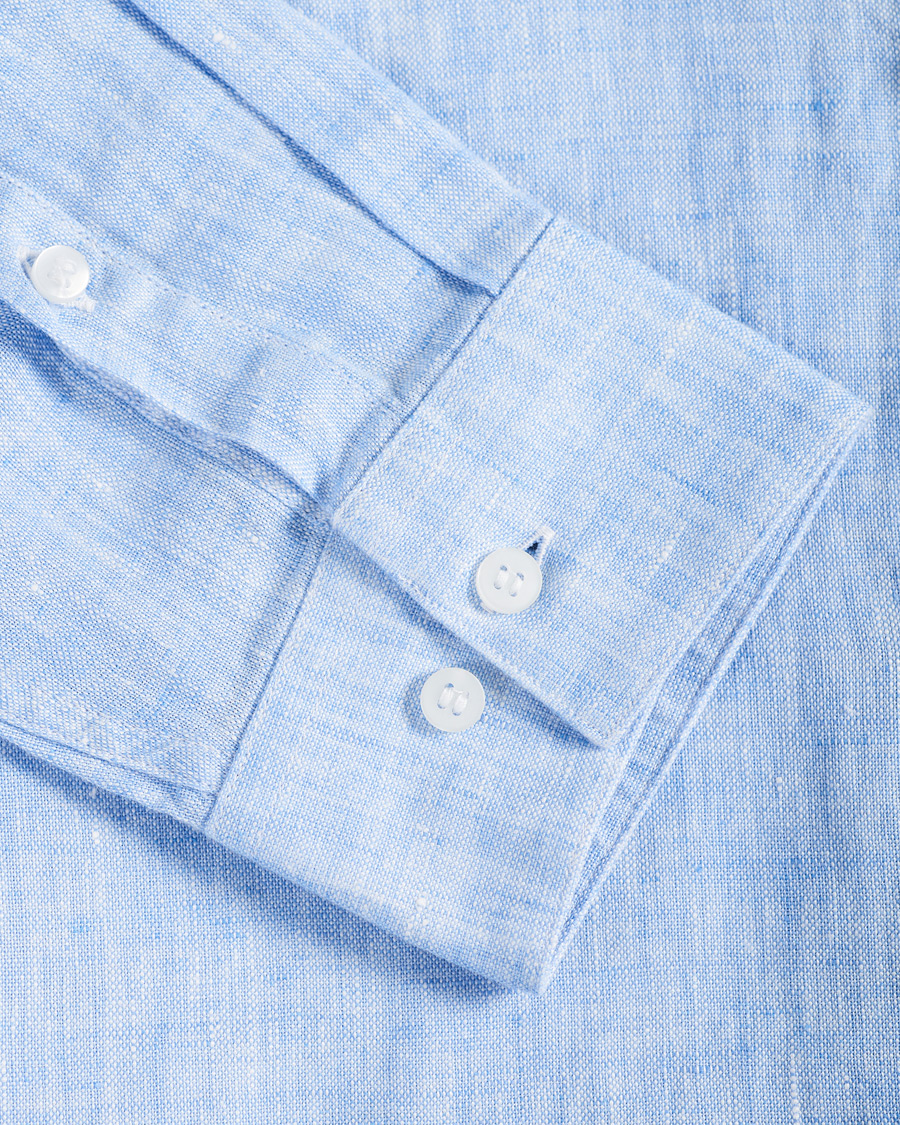 Herren | Hemden | Calvin Klein | Slim Fit Linen Shirt Blue