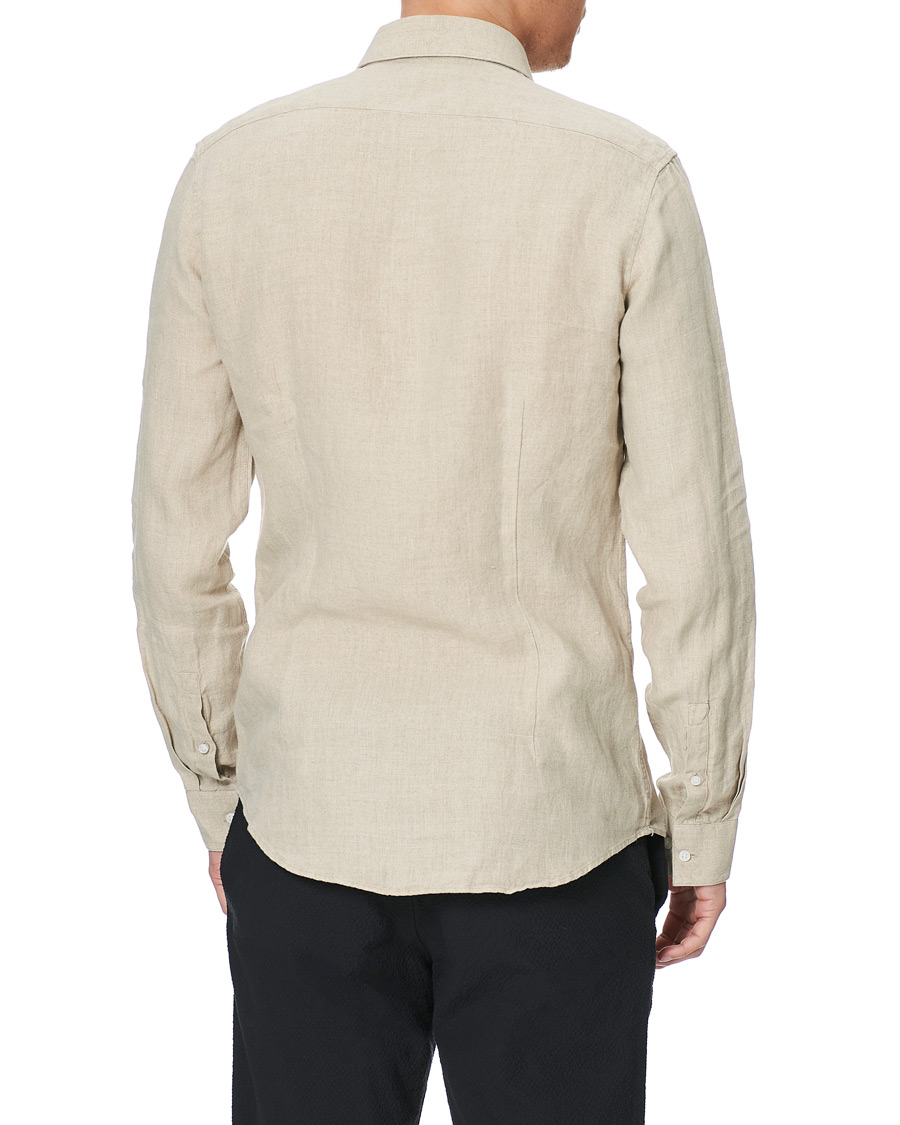 Herren | Hemden | Calvin Klein | Slim Fit Linen Shirt Stony Beige
