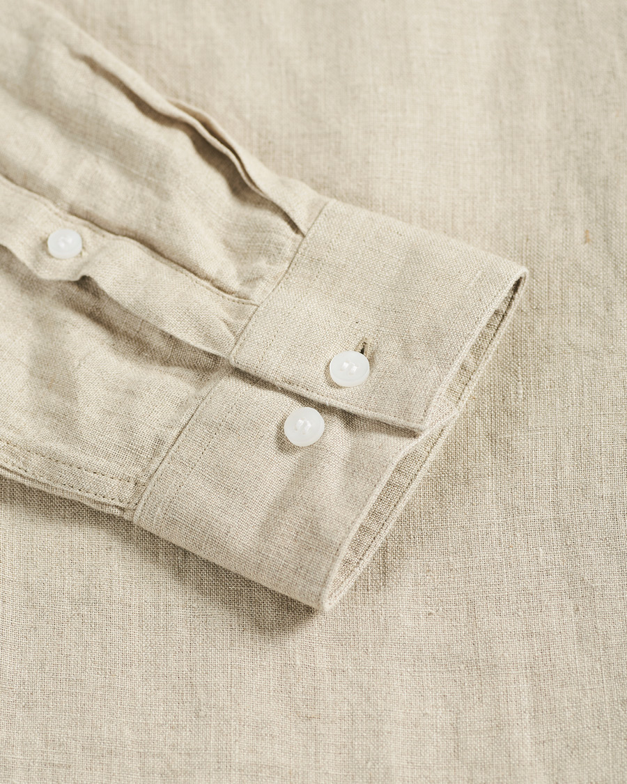 Herren | Hemden | Calvin Klein | Slim Fit Linen Shirt Stony Beige