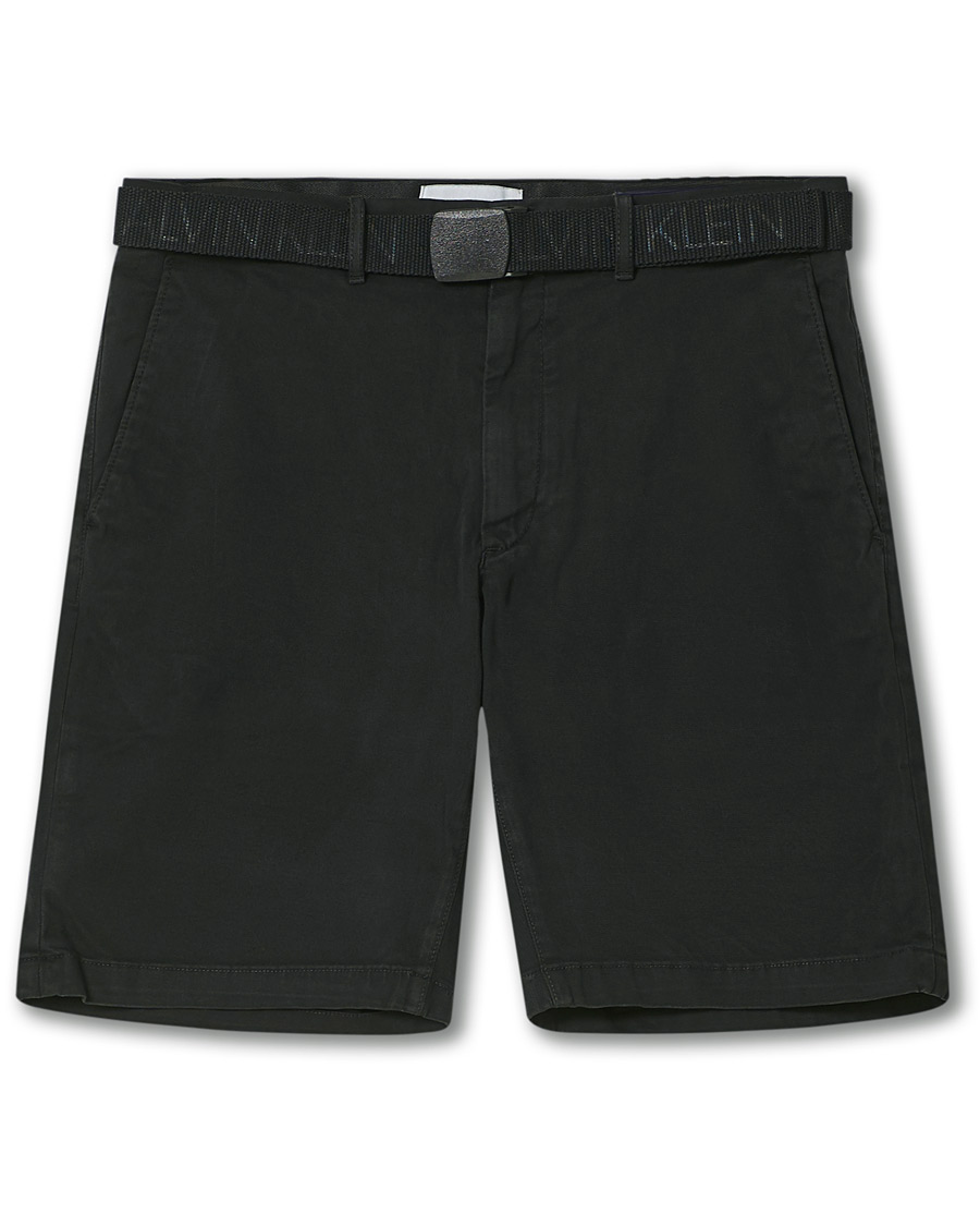 Herren | Shorts | Calvin Klein | Garment Dyed Belted Shorts Black