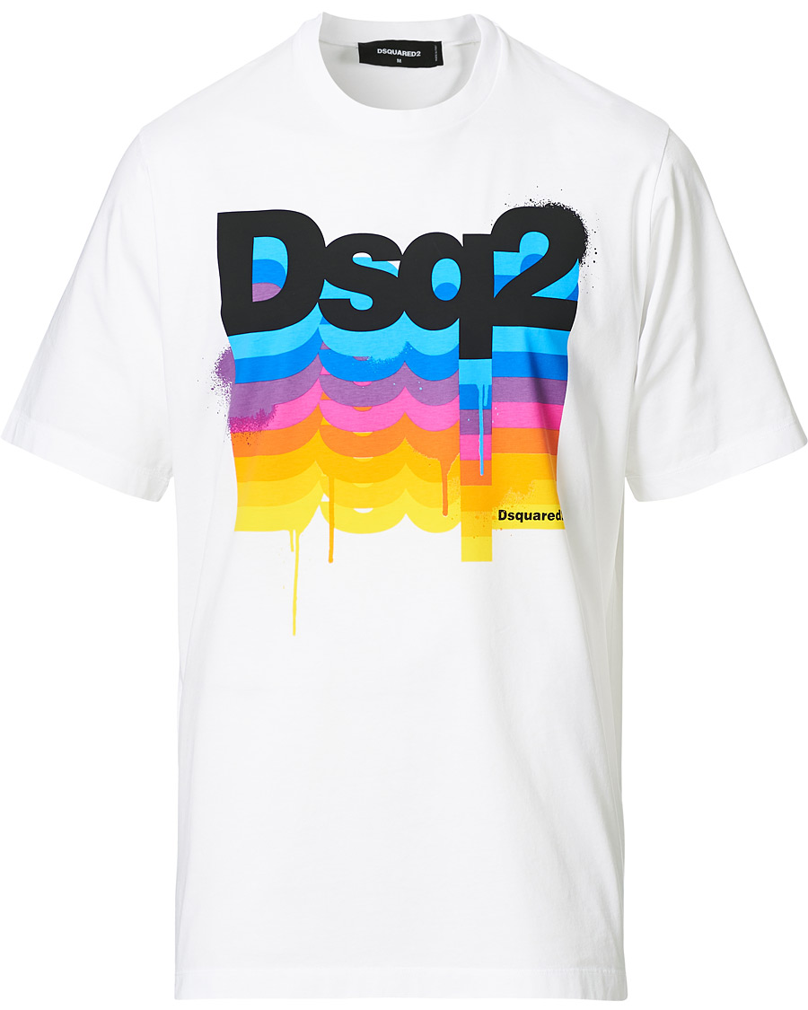 Herren | T-Shirts | Dsquared2 | Colour Print Tee White