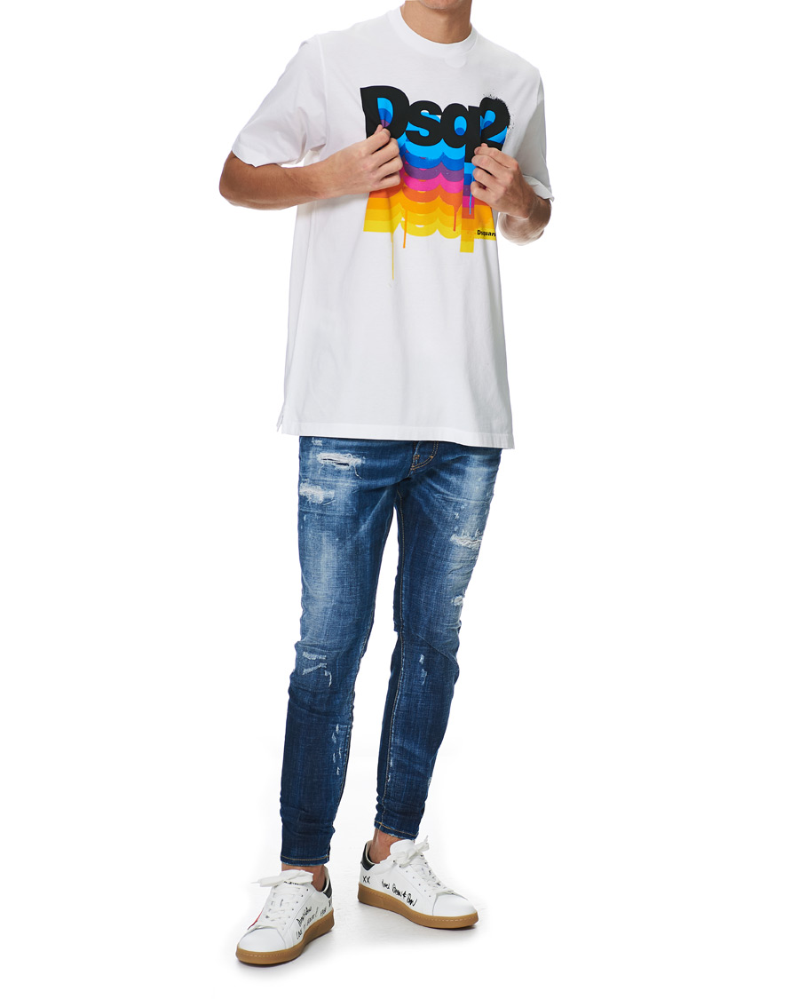 Herren | T-Shirts | Dsquared2 | Colour Print Tee White