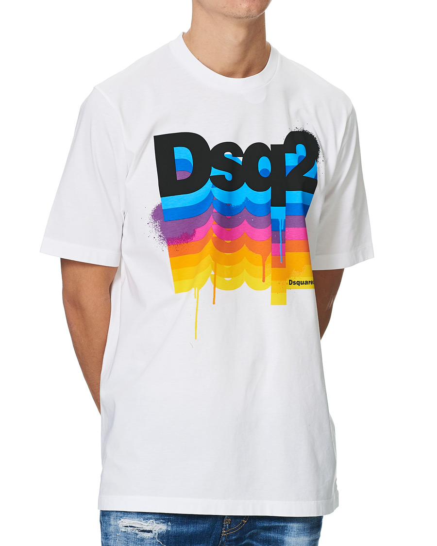 Herren | T-Shirts | Dsquared2 | Colour Print Tee White