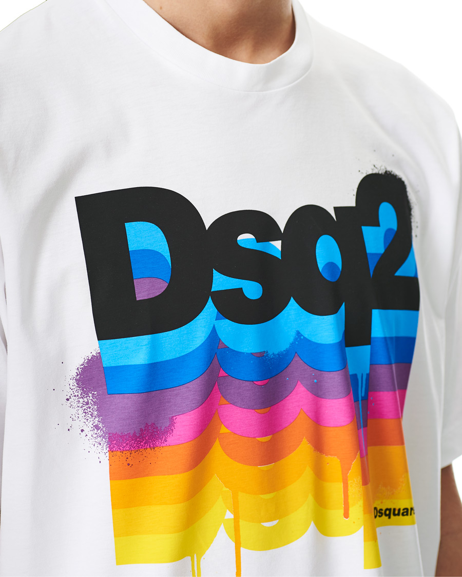 Herren | T-Shirts | Dsquared2 | Colour Print Tee White
