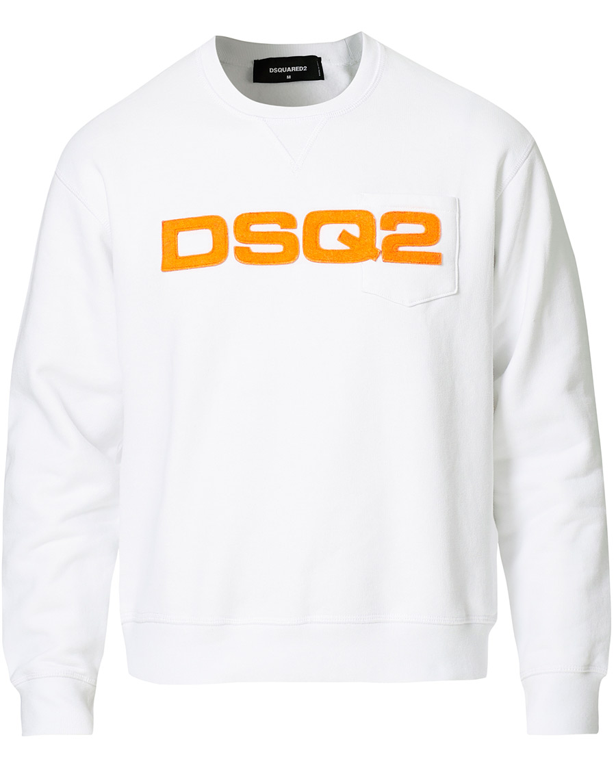 Herren | Pullover | Dsquared2 | Flock Logo Sweatshirt White