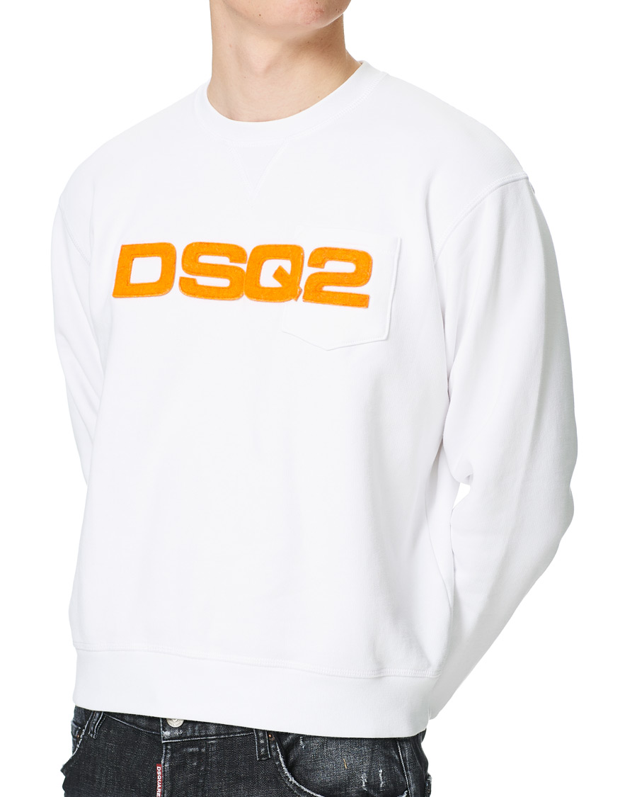Herren | Pullover | Dsquared2 | Flock Logo Sweatshirt White