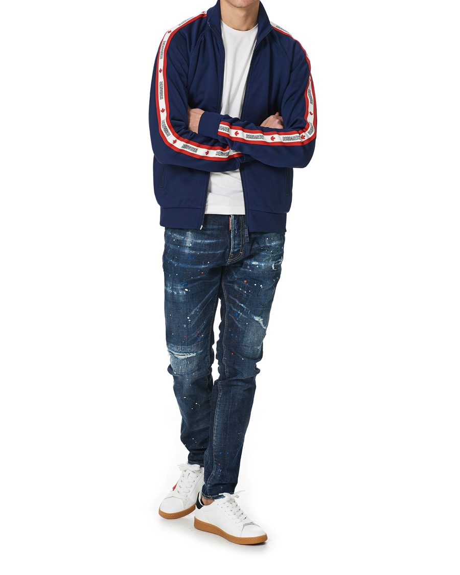 Herren | Pullover | Dsquared2 | Track Zip Top Dark Blue