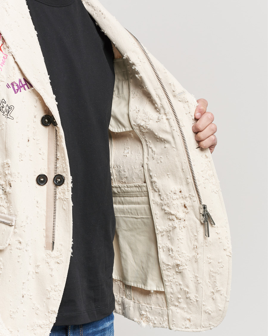 Herren | Sakkos | Dsquared2 | Painted Military Blazer Light Beige
