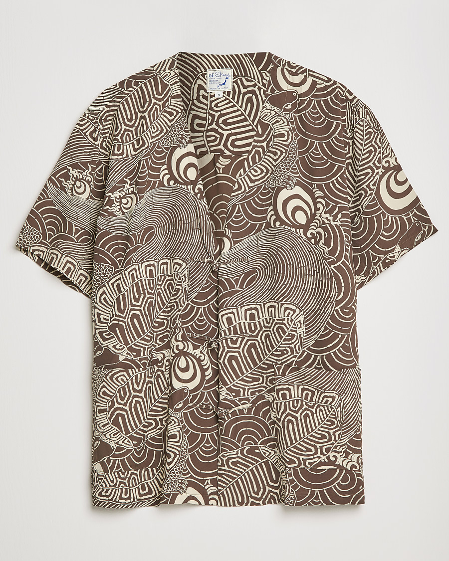 Herren | Pullover | orSlow | Hawaiian Cardigan Turtle Print