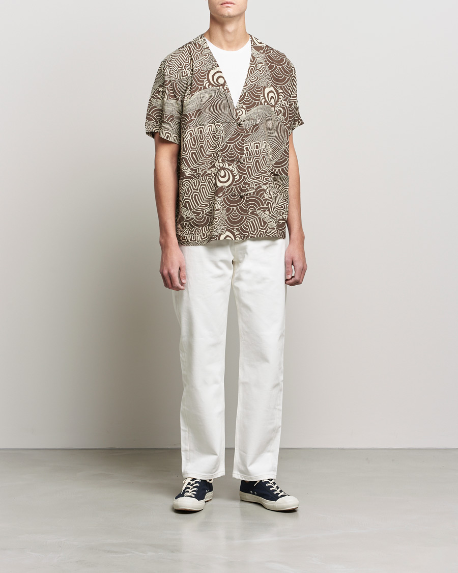Herren | Pullover | orSlow | Hawaiian Cardigan Turtle Print