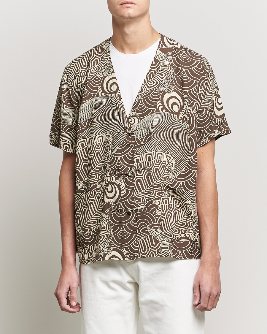 Herren | Pullover | orSlow | Hawaiian Cardigan Turtle Print