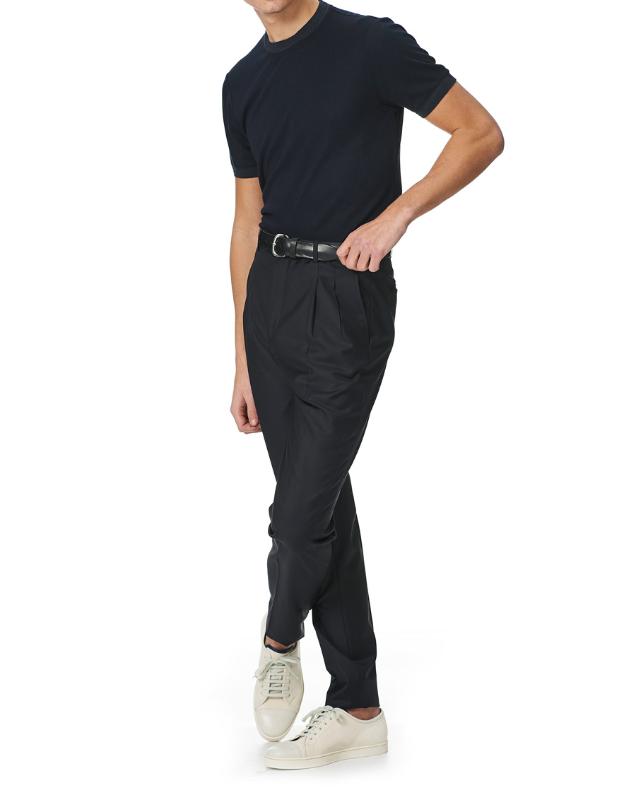Herren | T-Shirts | Giorgio Armani | Soft Silk T-Shirt Navy