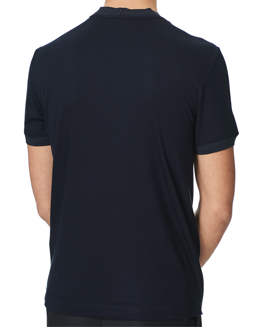 Herren | T-Shirts | Giorgio Armani | Soft Silk T-Shirt Navy