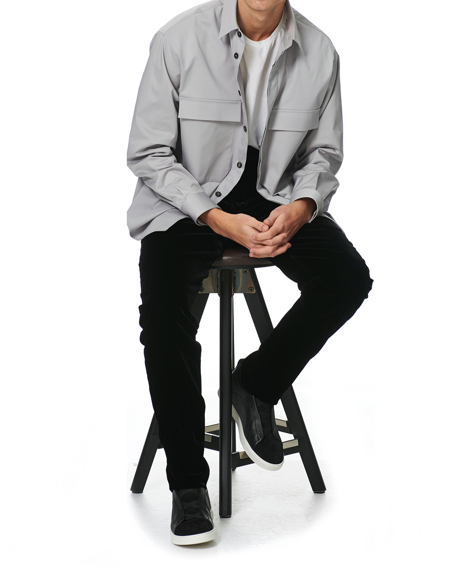 Herren | Hemden | Giorgio Armani | Cotton Overshirt Light Grey
