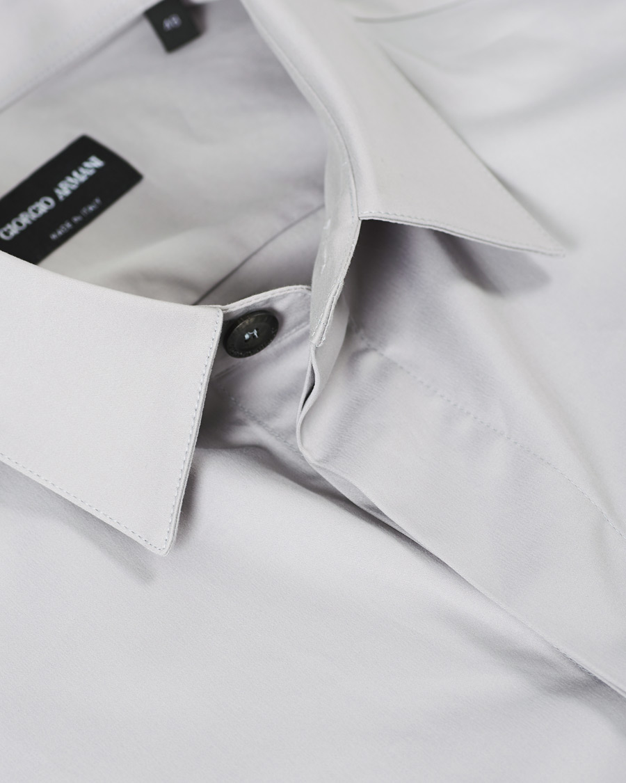 Herren | Hemden | Giorgio Armani | Cotton Overshirt Light Grey