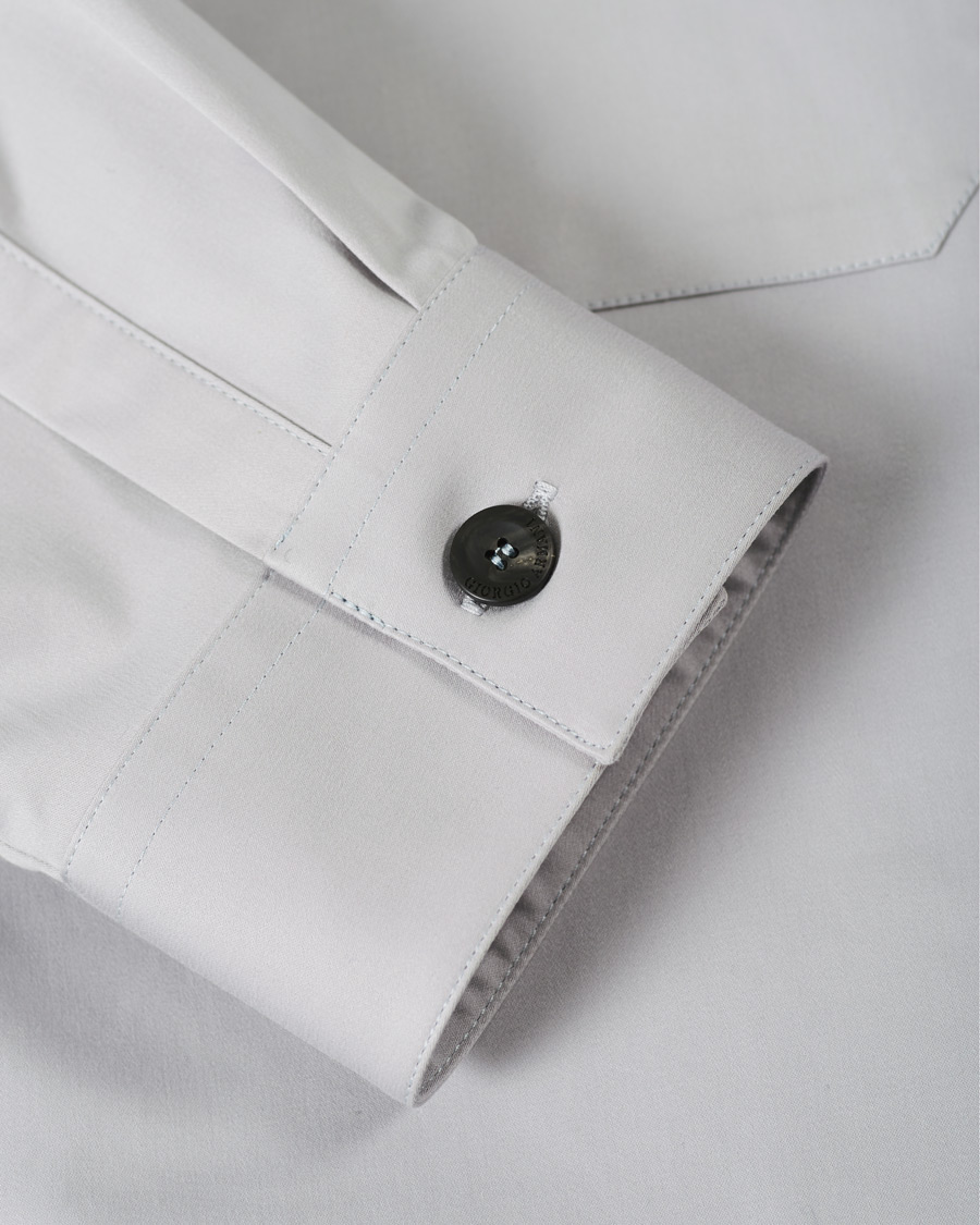 Herren | Hemden | Giorgio Armani | Cotton Overshirt Light Grey