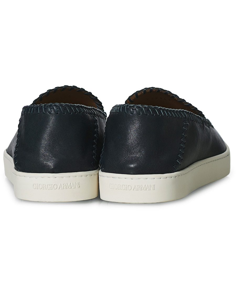 Herren | Giorgio Armani Soft Leather Loafers Navy | Giorgio Armani | Soft Leather Loafers Navy