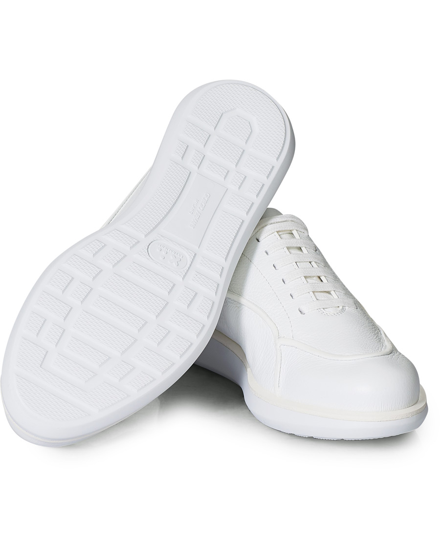 Herren | Giorgio Armani Deerskin Leather Sneakers White | Giorgio Armani | Deerskin Leather Sneakers White