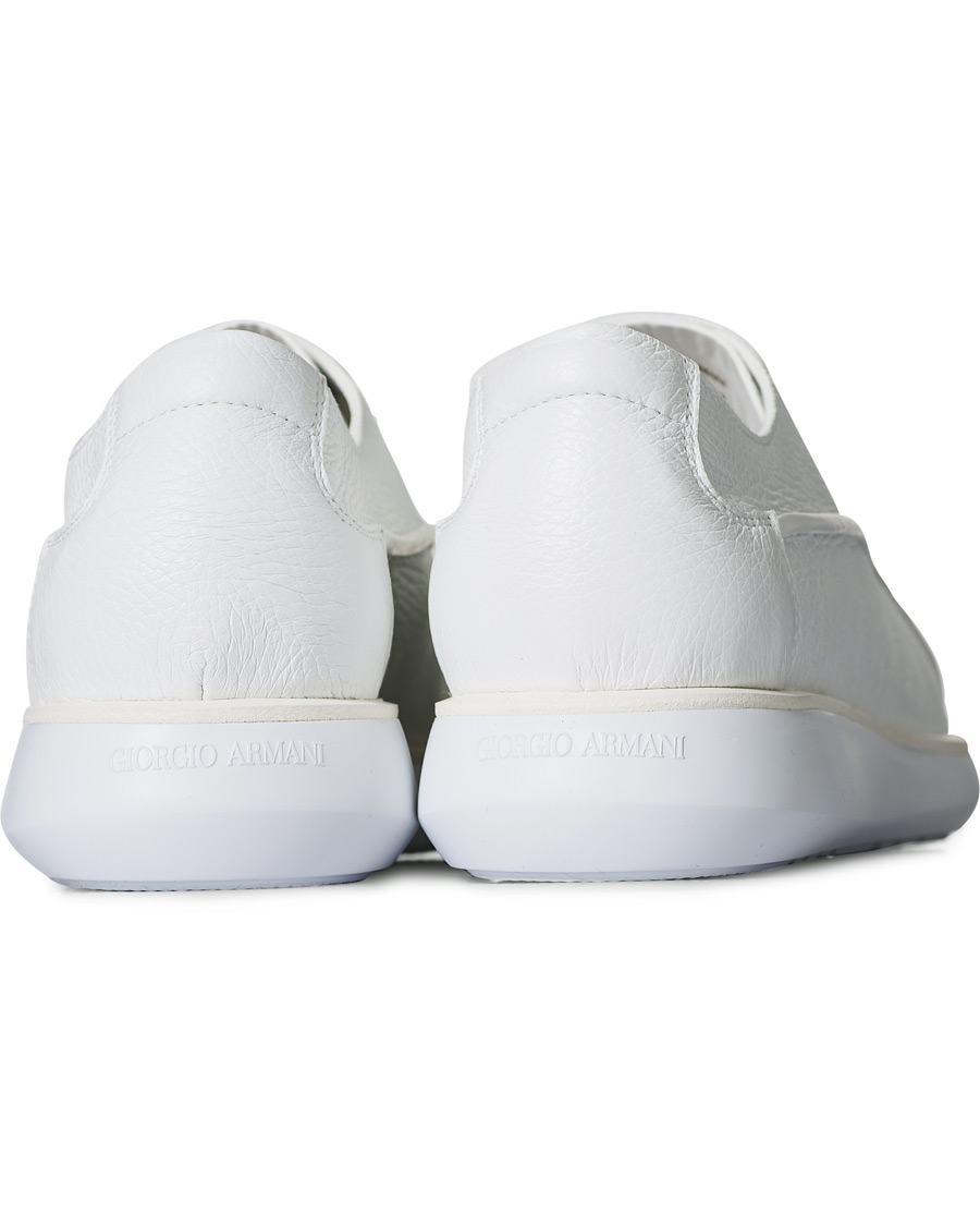 Herren | Giorgio Armani Deerskin Leather Sneakers White | Giorgio Armani | Deerskin Leather Sneakers White