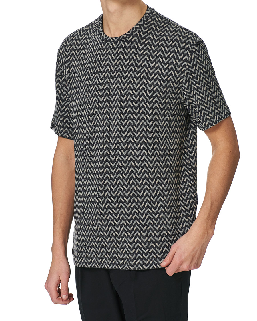 Herren | T-Shirts | Giorgio Armani | Jersey Chevron T-Shirt Navy