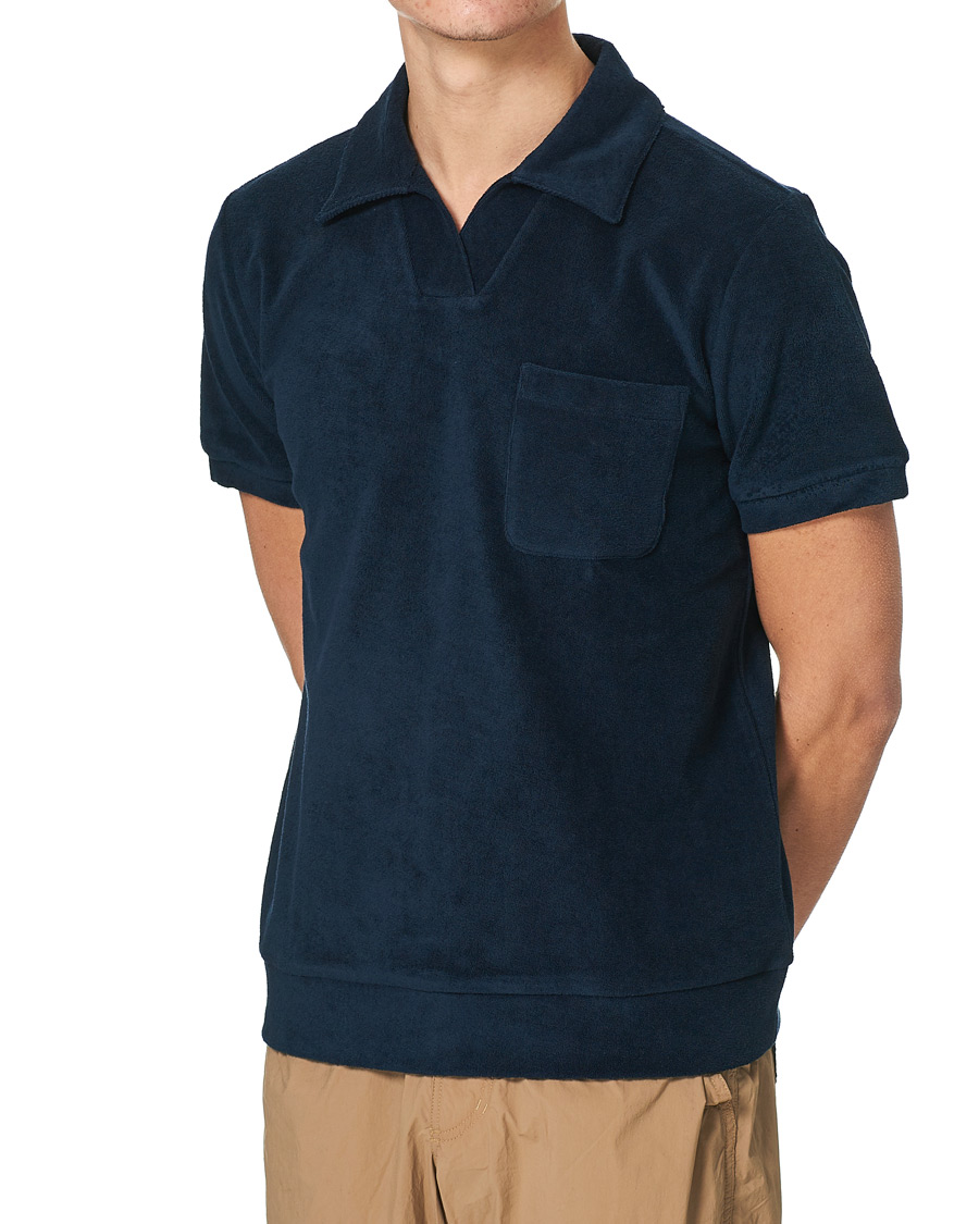 Herren | Poloshirts | A.P.C. | Agustino Short Sleeve Terry Polo Navy