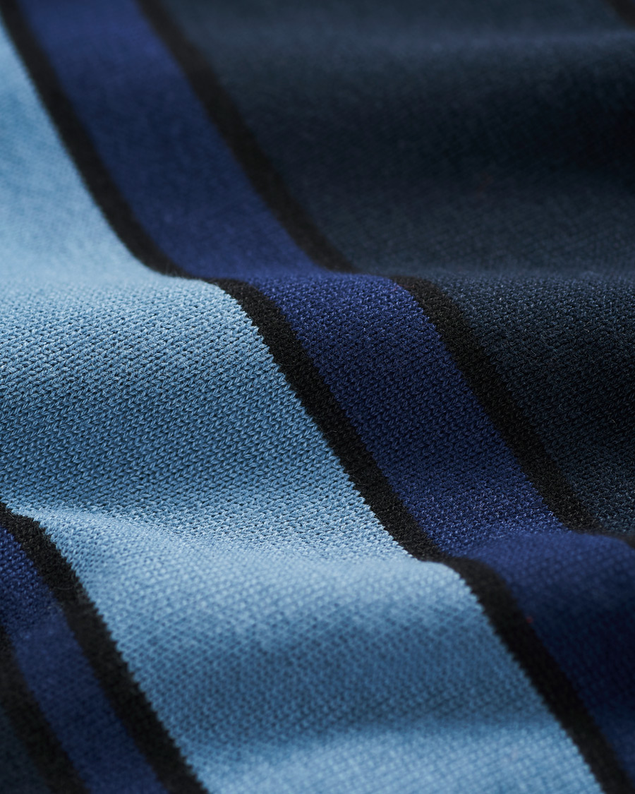 Herren | Pullover | Lyle & Scott | Stripe Cardigan Slate Blue/Navy