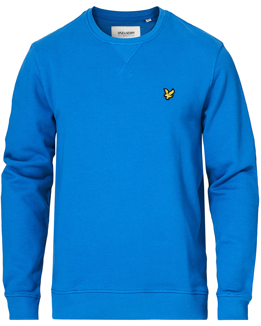 Herren | Pullover | Lyle & Scott | Crew Neck Organic Cotton Sweatshirt Spring Blue