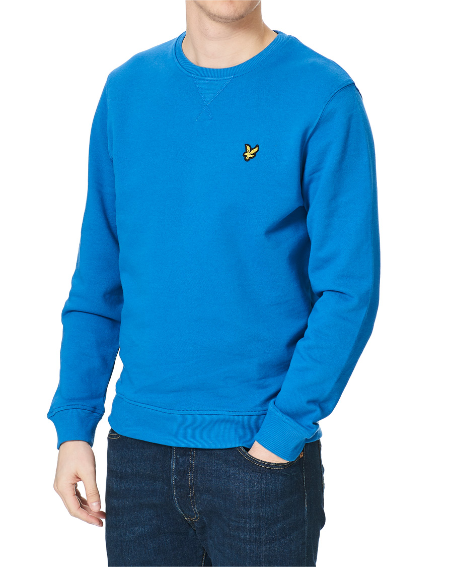 Herren | Pullover | Lyle & Scott | Crew Neck Organic Cotton Sweatshirt Spring Blue