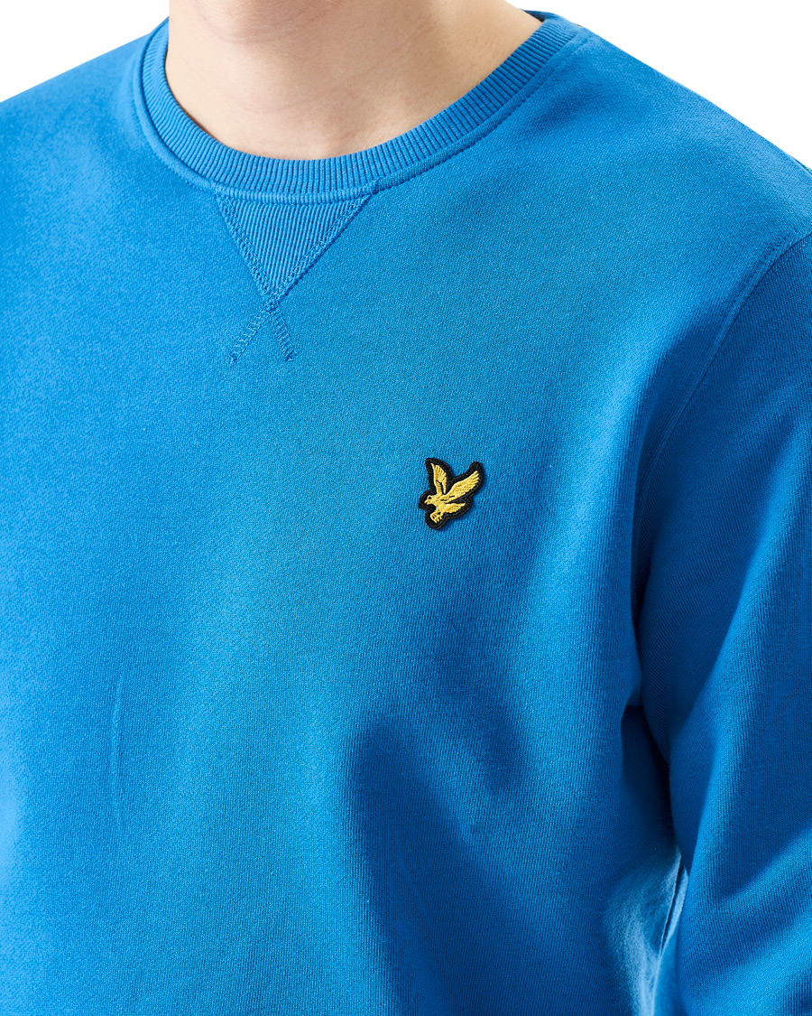 Herren | Pullover | Lyle & Scott | Crew Neck Organic Cotton Sweatshirt Spring Blue