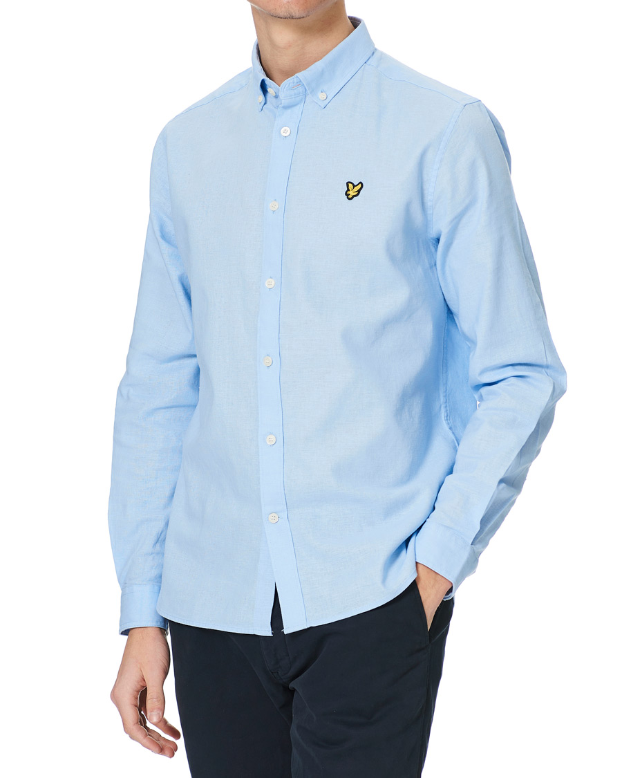 Herren | Hemden | Lyle & Scott | Linen/Cotton Shirt Light Blue