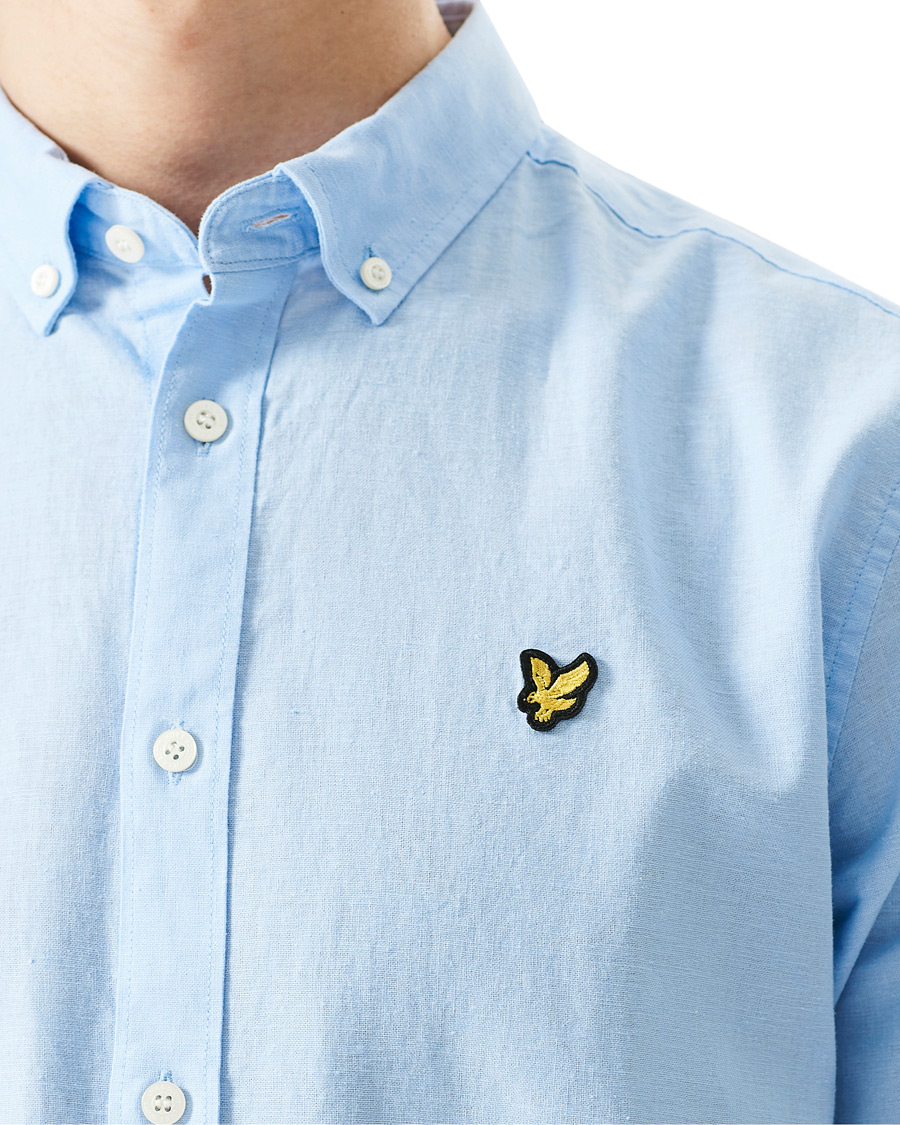 Herren | Hemden | Lyle & Scott | Linen/Cotton Shirt Light Blue