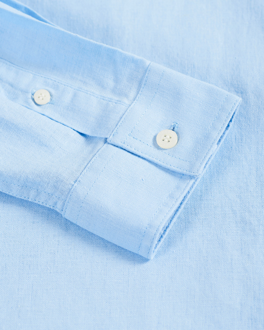 Herren | Hemden | Lyle & Scott | Linen/Cotton Shirt Light Blue