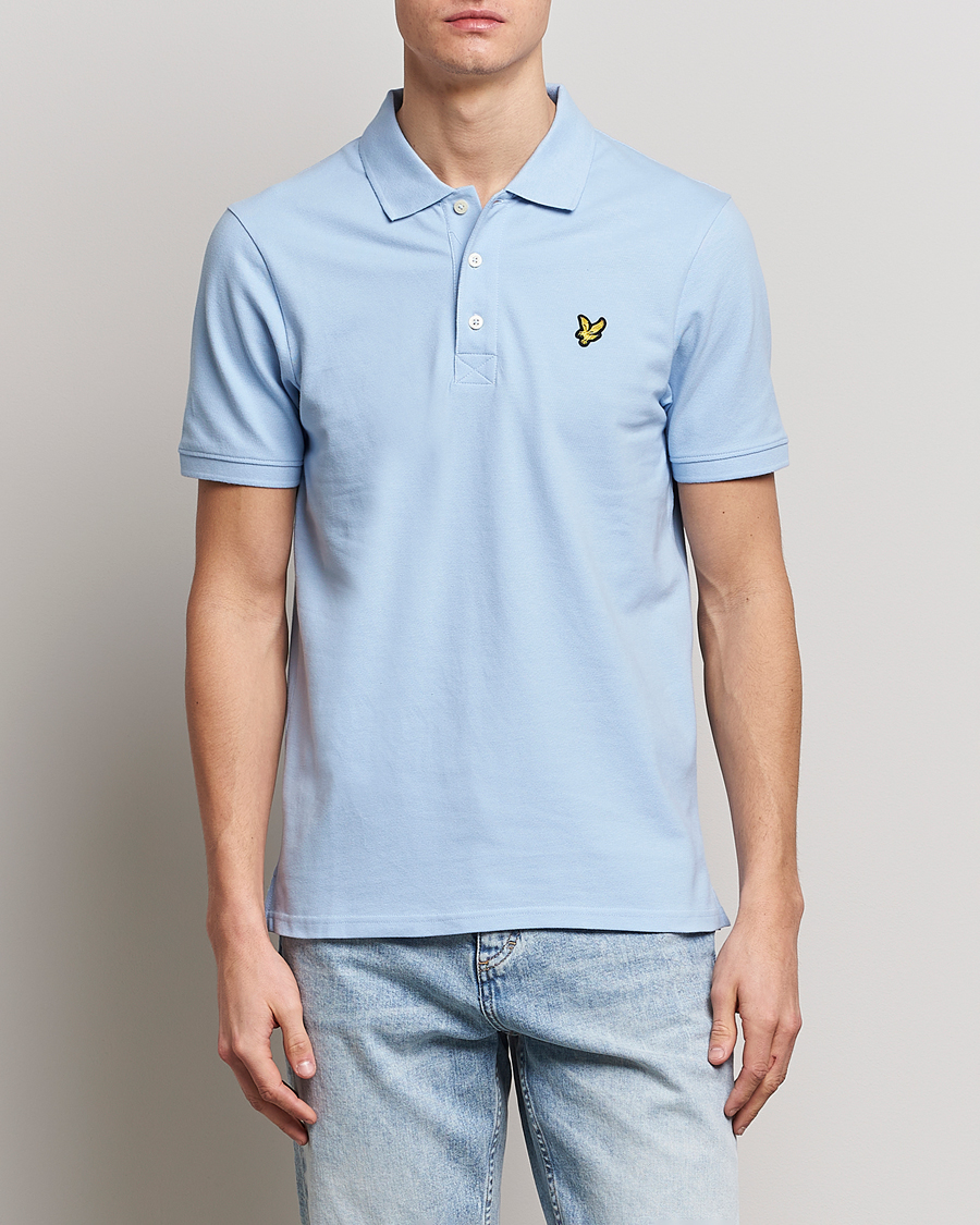 Herren |  | Lyle & Scott | Plain Pique Polo Light Blue
