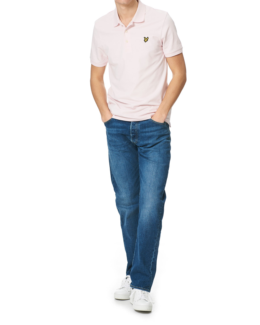 Herren | Poloshirts | Lyle & Scott | Plain Organic Cotton Pique Polo Shirt Light Pink