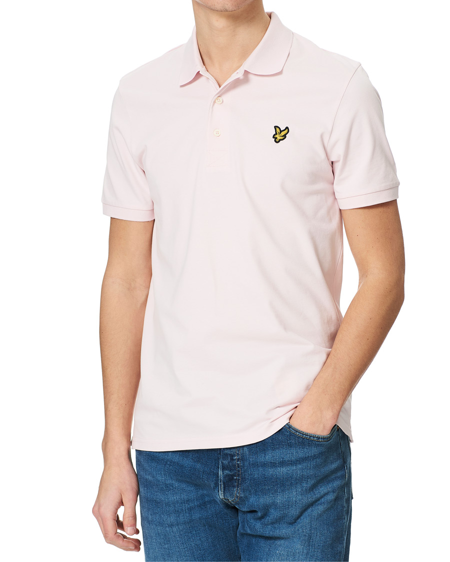 Herren | Poloshirts | Lyle & Scott | Plain Organic Cotton Pique Polo Shirt Light Pink