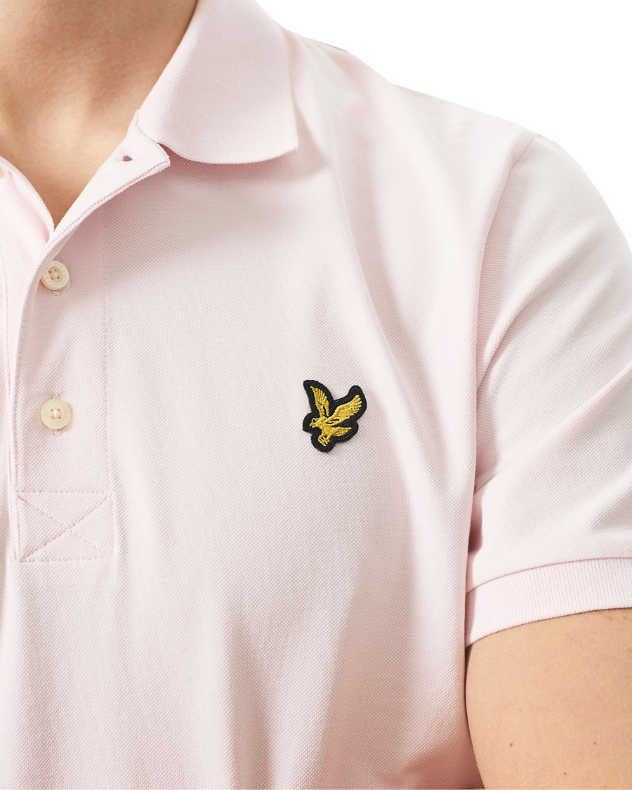 Herren | Poloshirts | Lyle & Scott | Plain Organic Cotton Pique Polo Shirt Light Pink