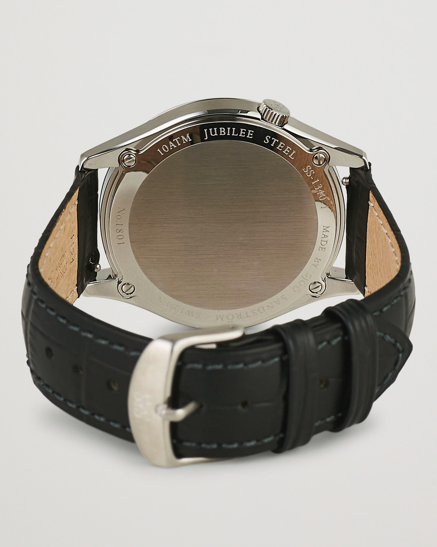 Herren | Sjöö Sandström Jubilee Steel Quartz 40mm Black/Black Calf | Sjöö Sandström | Jubilee Steel Quartz 40mm Black/Black Calf