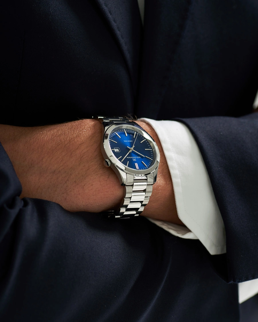Herren | Sjöö Sandström Jubilee Steel Quartz 40mm Blue/Steel | Sjöö Sandström | Jubilee Steel Quartz 40mm Blue/Steel