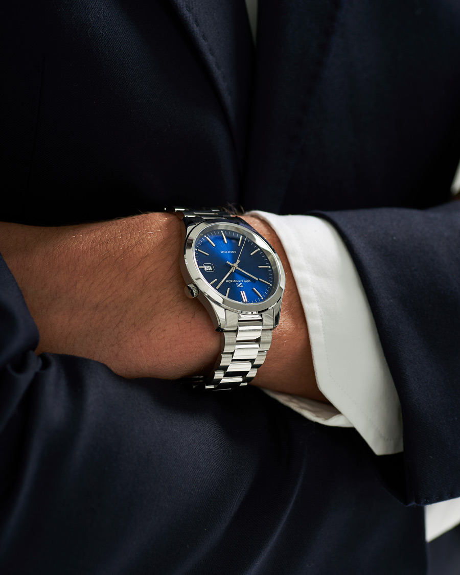 Herren | Sjöö Sandström Jubilee Steel Quartz 40mm Blue/Steel | Sjöö Sandström | Jubilee Steel Quartz 40mm Blue/Steel
