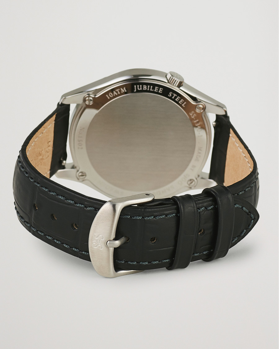 Herren | Sjöö Sandström Jubilee Steel Quartz 40mm White/Black Calf | Sjöö Sandström | Jubilee Steel Quartz 40mm White/Black Calf